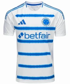 Cruzeiro EC Camiseta 2025 2026 Segunda Blanca - Camiseta Do Cruzeiro Com Braziline Masculina | PTDHMALL