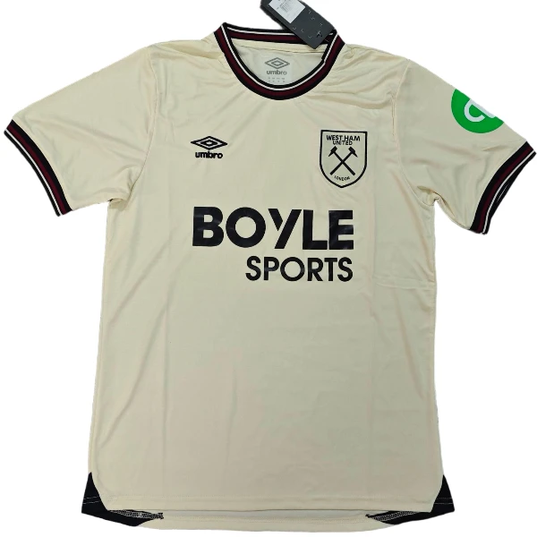 West Ham United Camiseta 2025 2026 Segunda Amarilla - Camiseta West Ham United | PTDHMALL