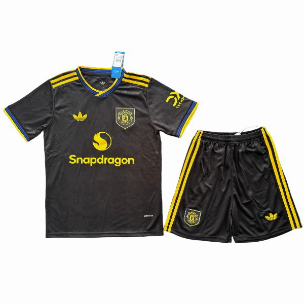 Manchester United Conjunto 2025 2026 Tercera Negro - Manchester United Barata | PTDHMALL