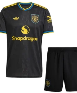 Manchester United Conjunto 2025 2026 Tercera Negro - Manchester United Barata | PTDHMALL