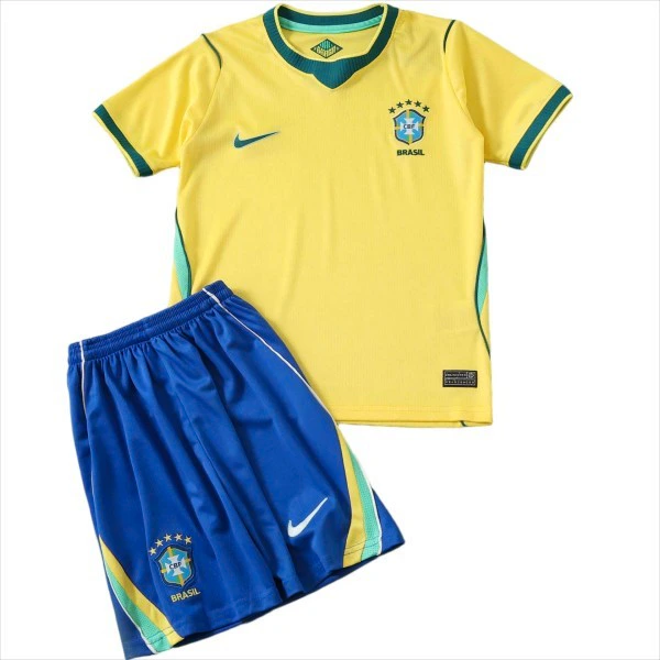 Brasil Niños Conjunto 2026 Casa Amarillo - Equipacion Brasil Niños | PTDHMALL