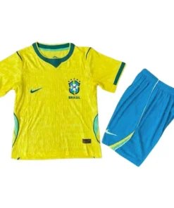 Brasil Niños Conjunto Edición Jugadores 2026 Casa Amarillo - Equipacion Brasil Niños | PTDHMALL