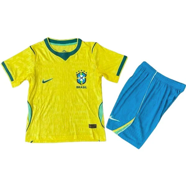 Brasil Niños Conjunto Edición Jugadores 2026 Casa Amarillo - Equipacion Brasil Niños | PTDHMALL