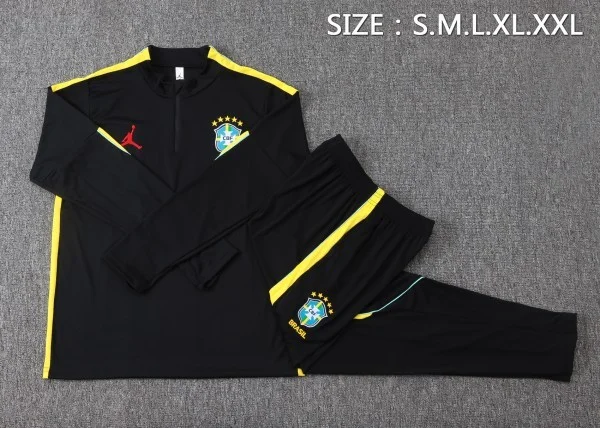 Brasil Conjunto 2026 Negro - Brasil Barata | PTDHMALL