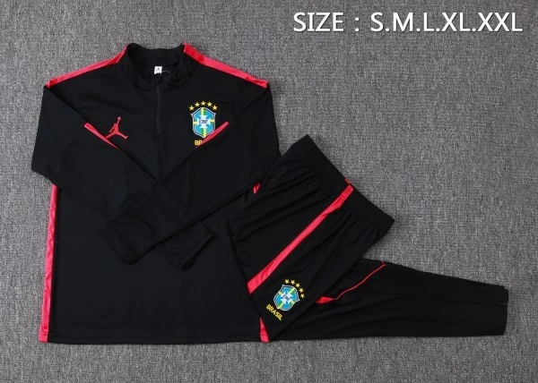 Brasil Conjunto 2026 Negro - Brasil Barata | PTDHMALL