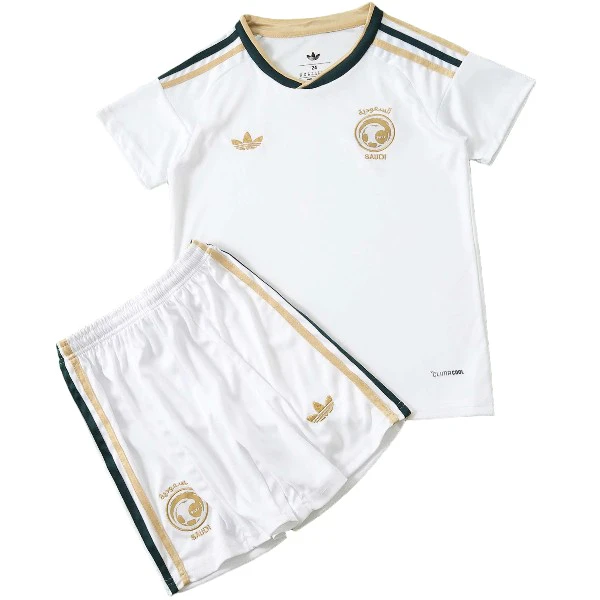 Arabia Saudita Niños Conjunto 2026 Segunda Blanco - Arabia Saudita Niños Barata | PTDHMALL