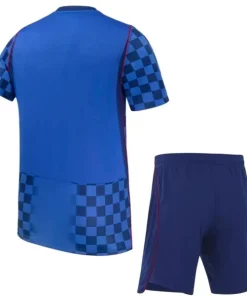 Croacia Niños Conjunto 2026 Segunda Azul - Croacia Niños Barata | PTDHMALL