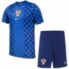 Croacia Niños Conjunto 2026 Segunda Azul - Croacia Niños Barata | PTDHMALL
