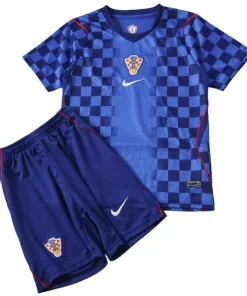 Croacia Niños Conjunto 2026 Segunda Azul - Croacia Niños Barata | PTDHMALL