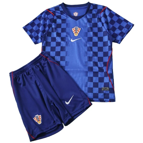 Croacia Niños Conjunto 2026 Segunda Azul - Croacia Niños Barata | PTDHMALL