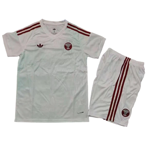 Catar Niños Conjunto 2026 Segunda Blanco - Catar Niños Barata | PTDHMALL