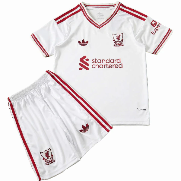 Liverpool Niños Conjunto 2026 2027 Segunda Blanco - Equipacion Liverpool Niños | PTDHMALL